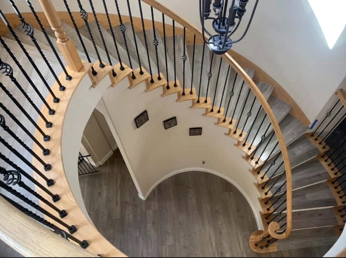 Curved staircase flooring project