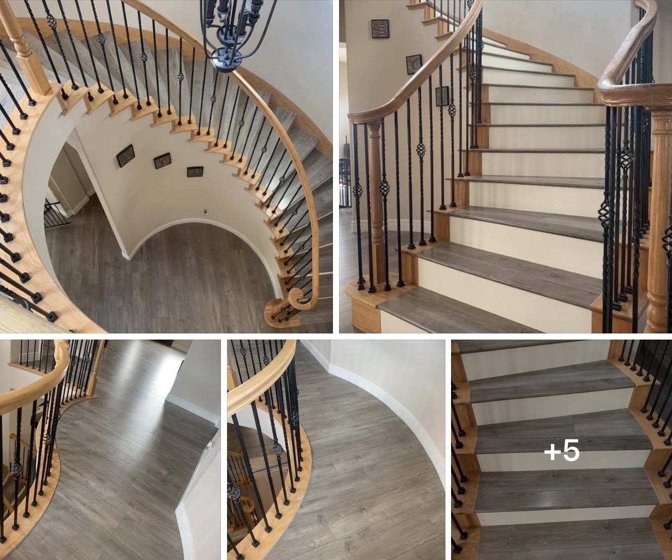 Custom curved stair installation by BY Flooring