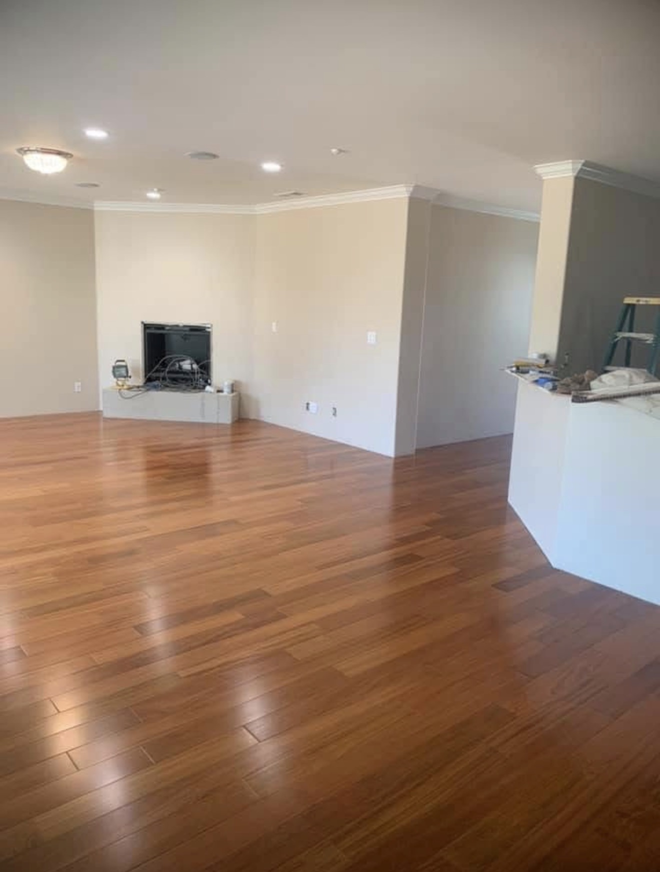 Full room hardwood installation