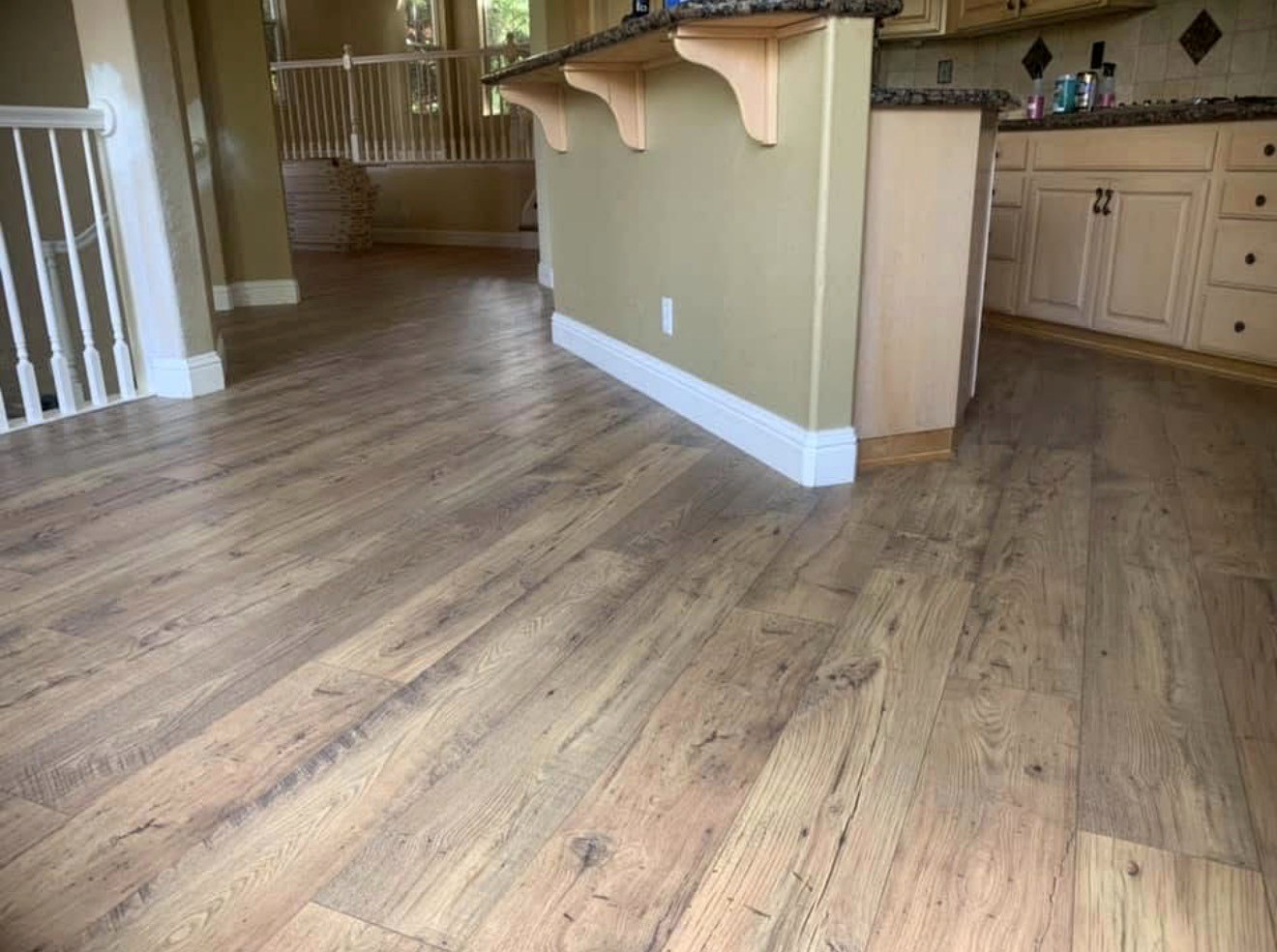 Custom stair treads and risers